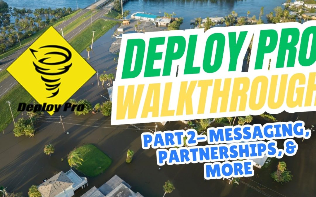 Deploy Pro Walktrough CERT Messaging and more